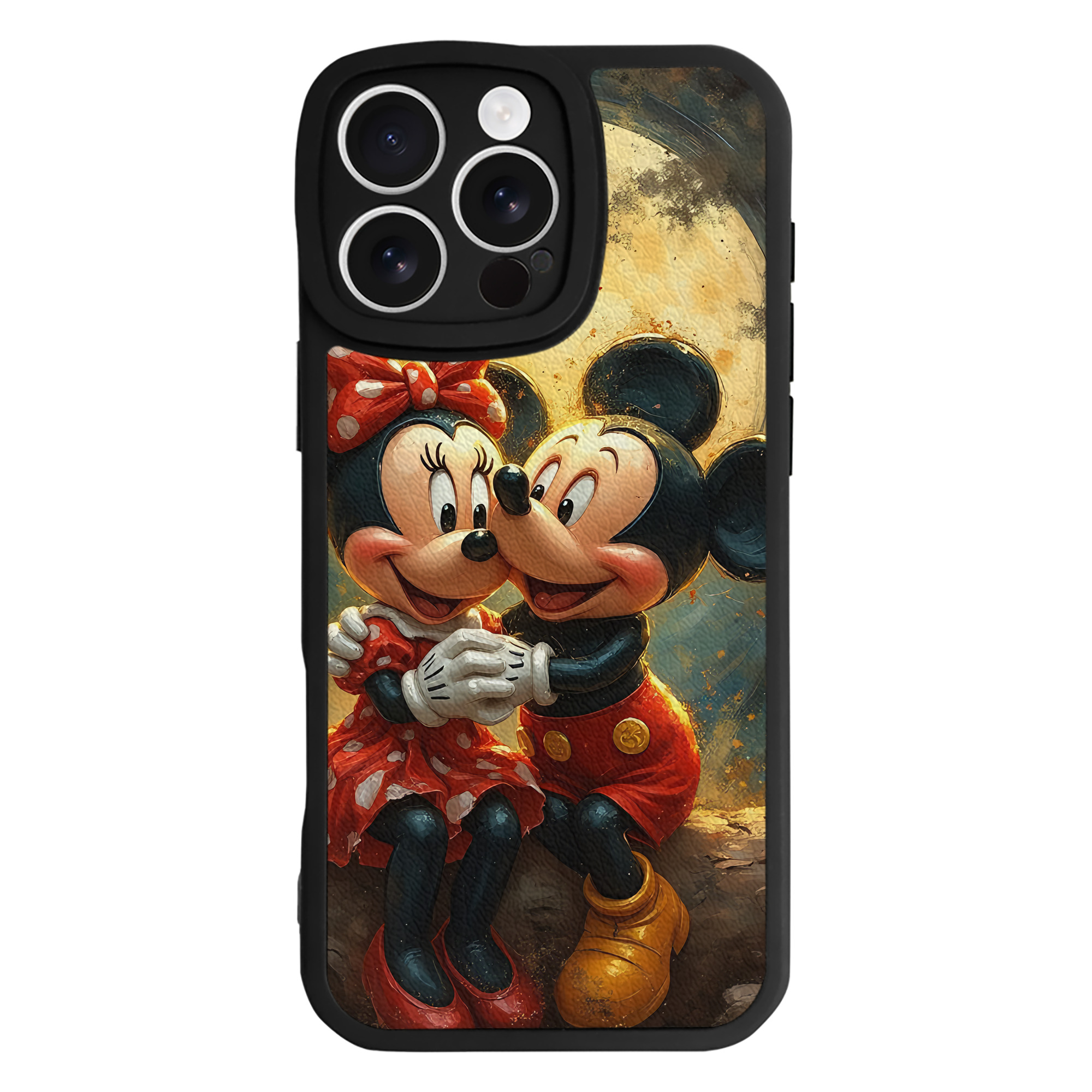 （画像用） ミッキーマウス Mickey Mouse 【iPhone 16シリーズ対応】シリコンスマホケース（レザー調） 材質：シリコン